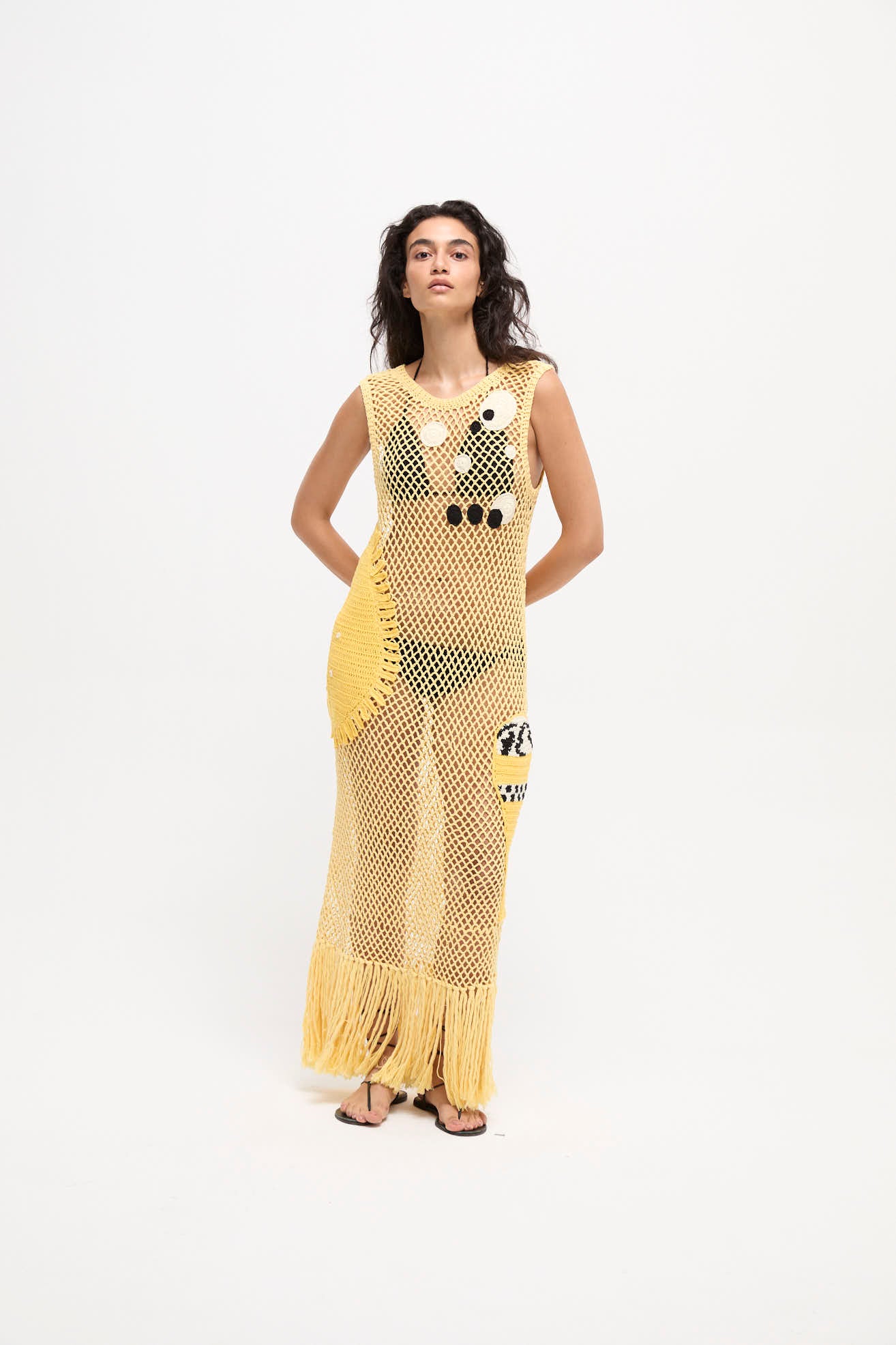 AZRA - Handmade Crochet Yellow Maxi Dress – ANIM