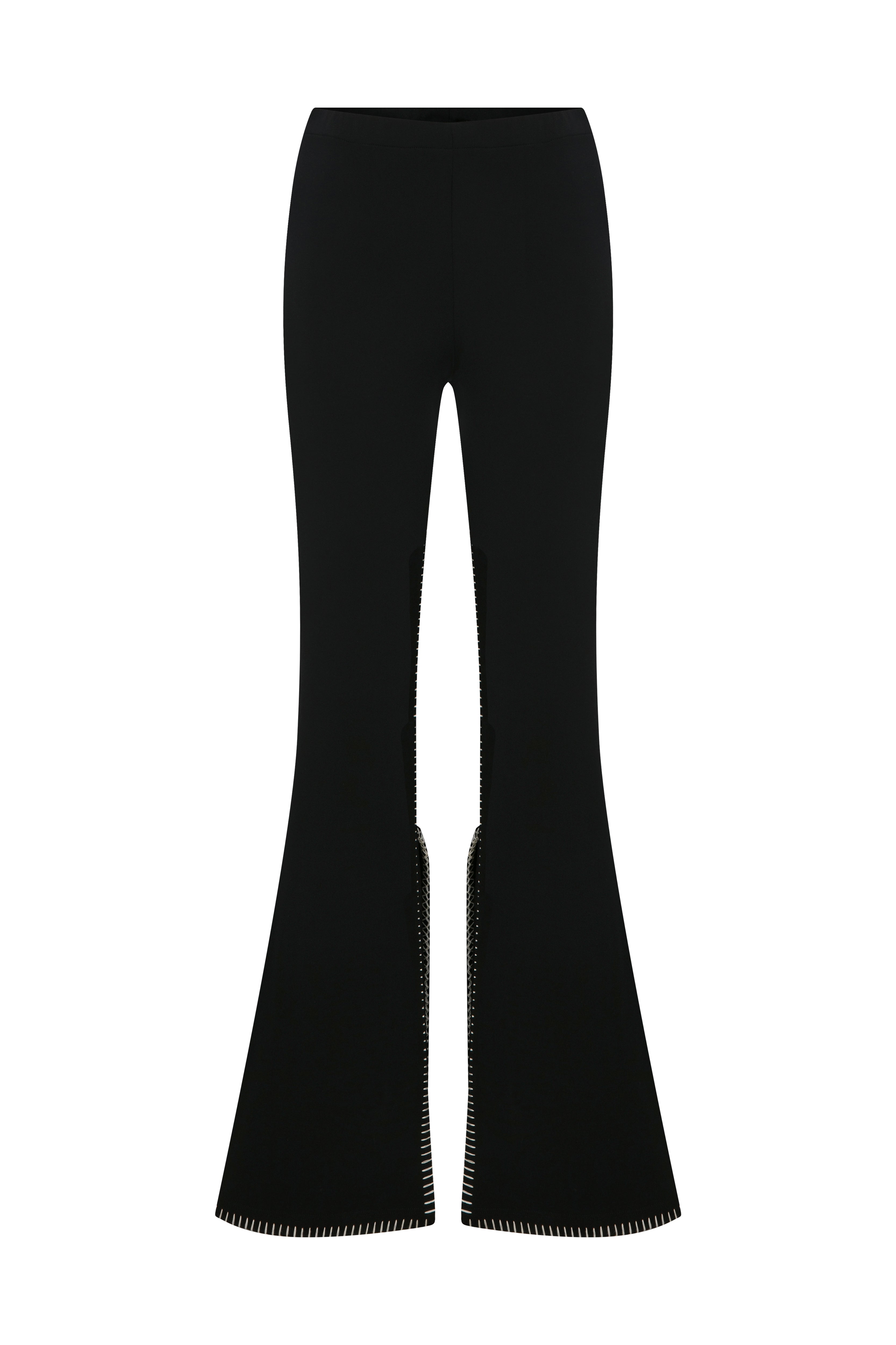 KOZA - Black Ankle Slit Flare Pants – ANIM