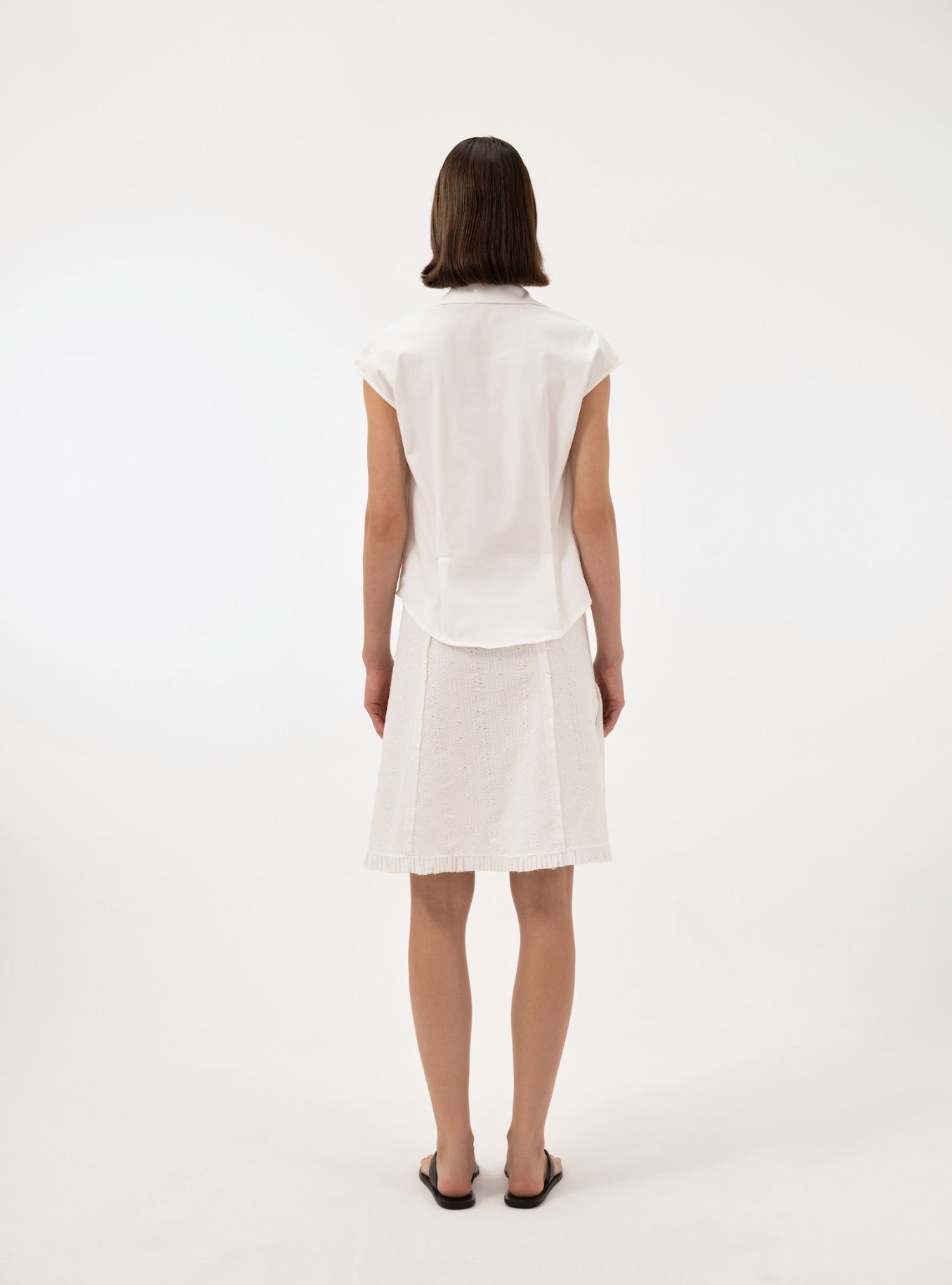◇EXPIRED GIRL◇ Garden Midi Skirt WHITE Poplin White Tiered Midi Skirt | Izumi – motelrocks-com-us
