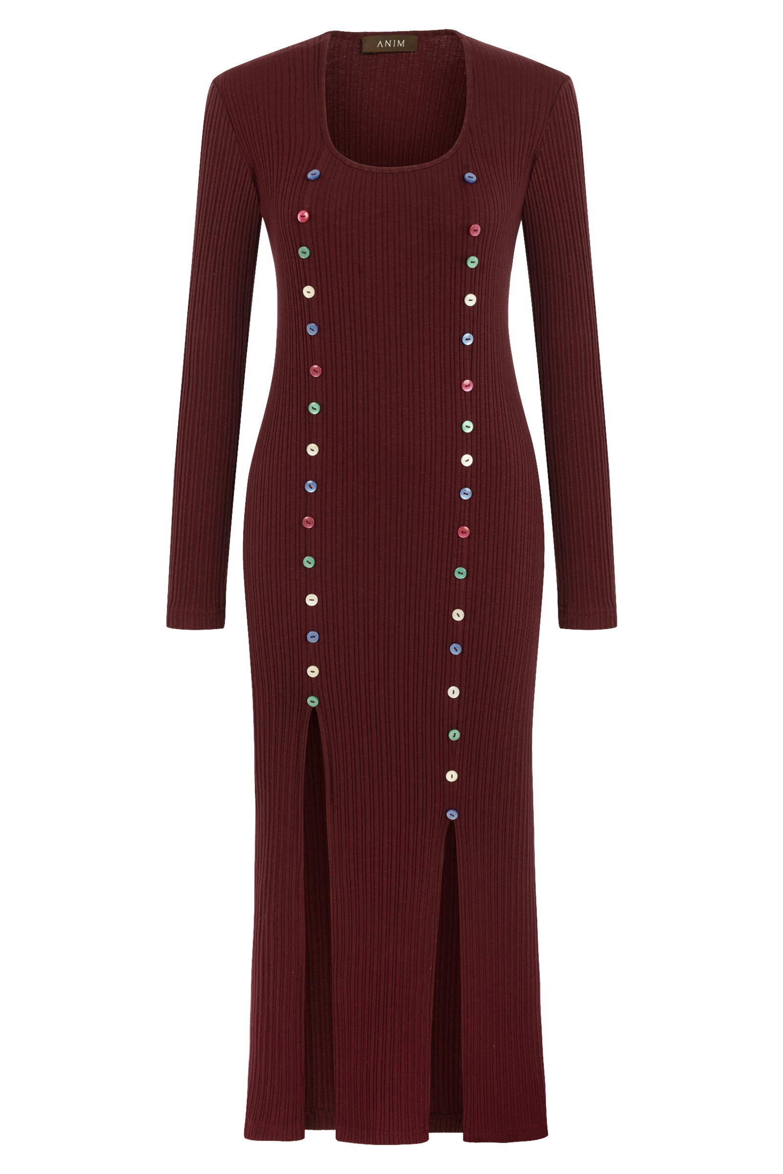 TORI - Bordeaux Knit Dress ANIM TORI - Bordeaux Knit Dress ANIM